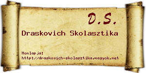 Draskovich Skolasztika névjegykártya
